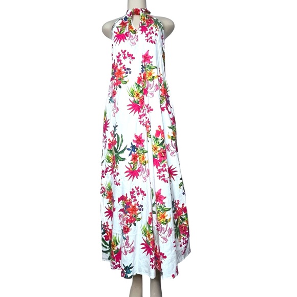 INC International Concepts Women's Sleeveless Halter-Neck Crocheted Maxi Dress Bright White XS main image 0